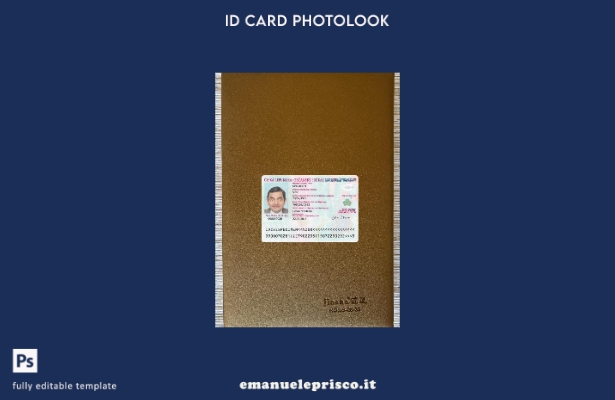 modello frontale photolook per carta d'identità ceca in stile verificato